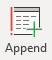 Query Type: Append button