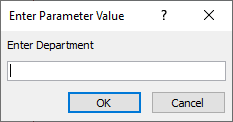Enter Parameter dialog box