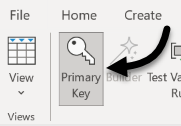 Primary Key button