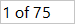 Current record indicator, which shows 1 of 75.