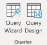 Query Wizard button and Query Design button.