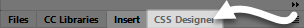 CSS Designer panel tab
