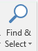 the Find and Select button