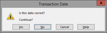 image of dialog box warning asking for date confirmation