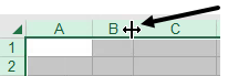 resize arrow between columns