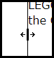 image of the cursor on the border of the cell. The cursor has both a left and a right arrow