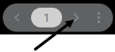 Presentation toolbar with an arrow pointing to the right arrow.