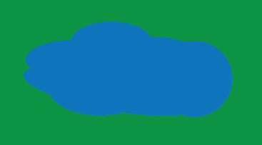 Image of several overlapping blue ovals on a green background.