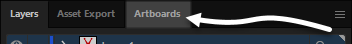 Artboards panel tab