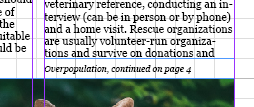 Jump line on page 2, which now reads 'Overpopulation, continued on page 4'