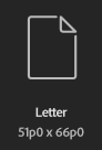 Start a new Letter document - 51p0 x 66p0