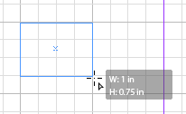 Tooltip that appears next to the cursor when drawing a frame. It shows the dimensions of the frame currently being drawn.