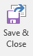 Image of the Save and Close button