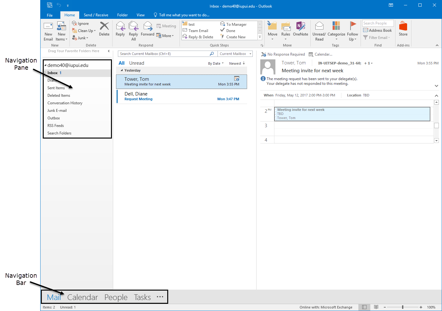 desktop groups outlook 2016