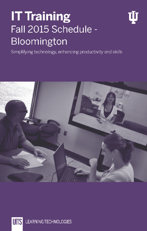 Front cover of an IT Training course catalog, printed in purple spot color.
