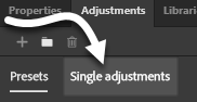 Single adjustments tab