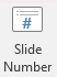 the Slide Number button