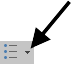 the Bullets button with an arrow pointing to the drop-down arrow