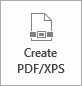 the create PDF XPS button