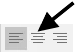 the horizontal alignment buttons with an arrow pointing to the Center button