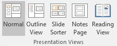 the Presentation Views group