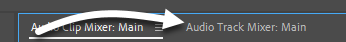 Audio Track Mixer tab