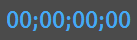 Playhead position timecode, displaying all zeroes