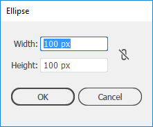 Ellipse dialog box