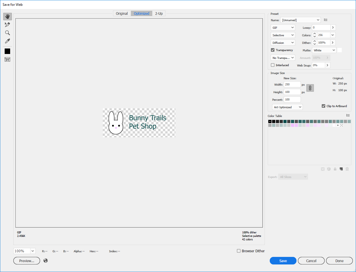 Optimizing And Exporting Images In Illustrator Iu Only Files Creating Graphics For The Web All Training Topics Uits It Training Content Library Indiana University